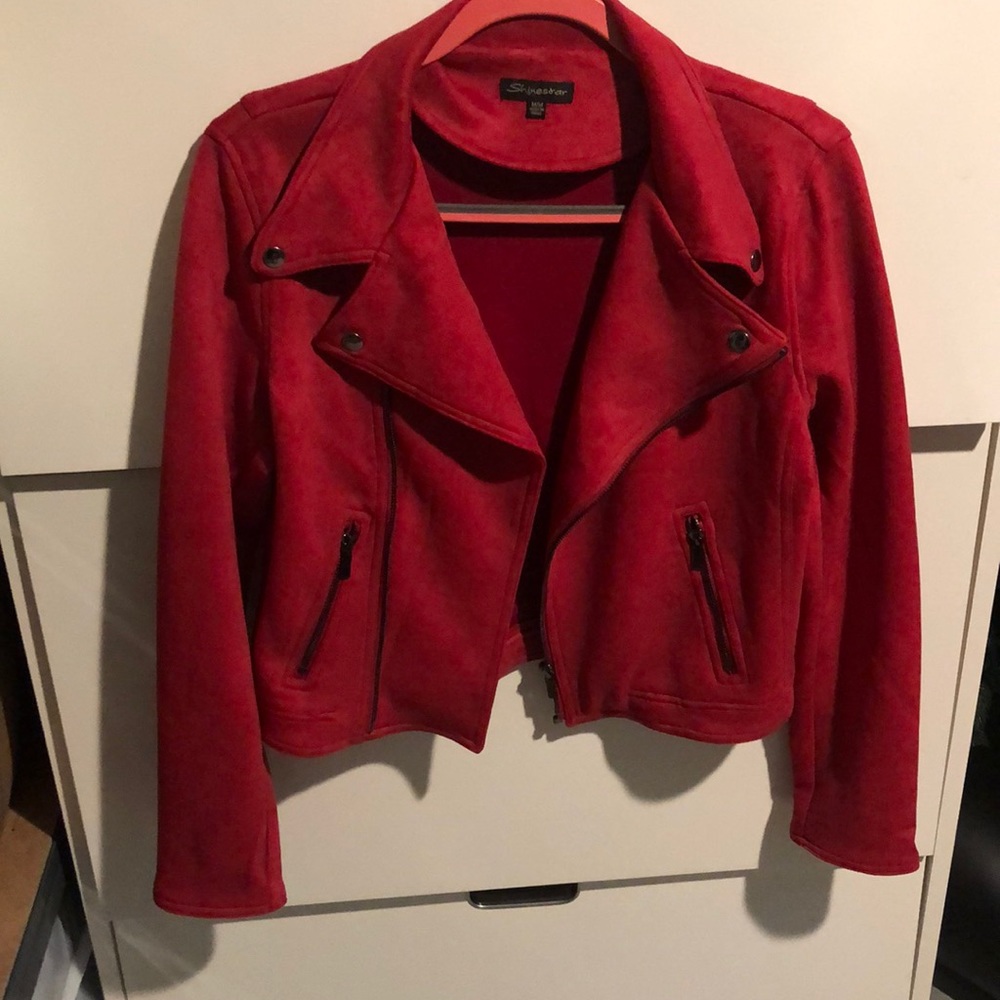 Red suede jacket